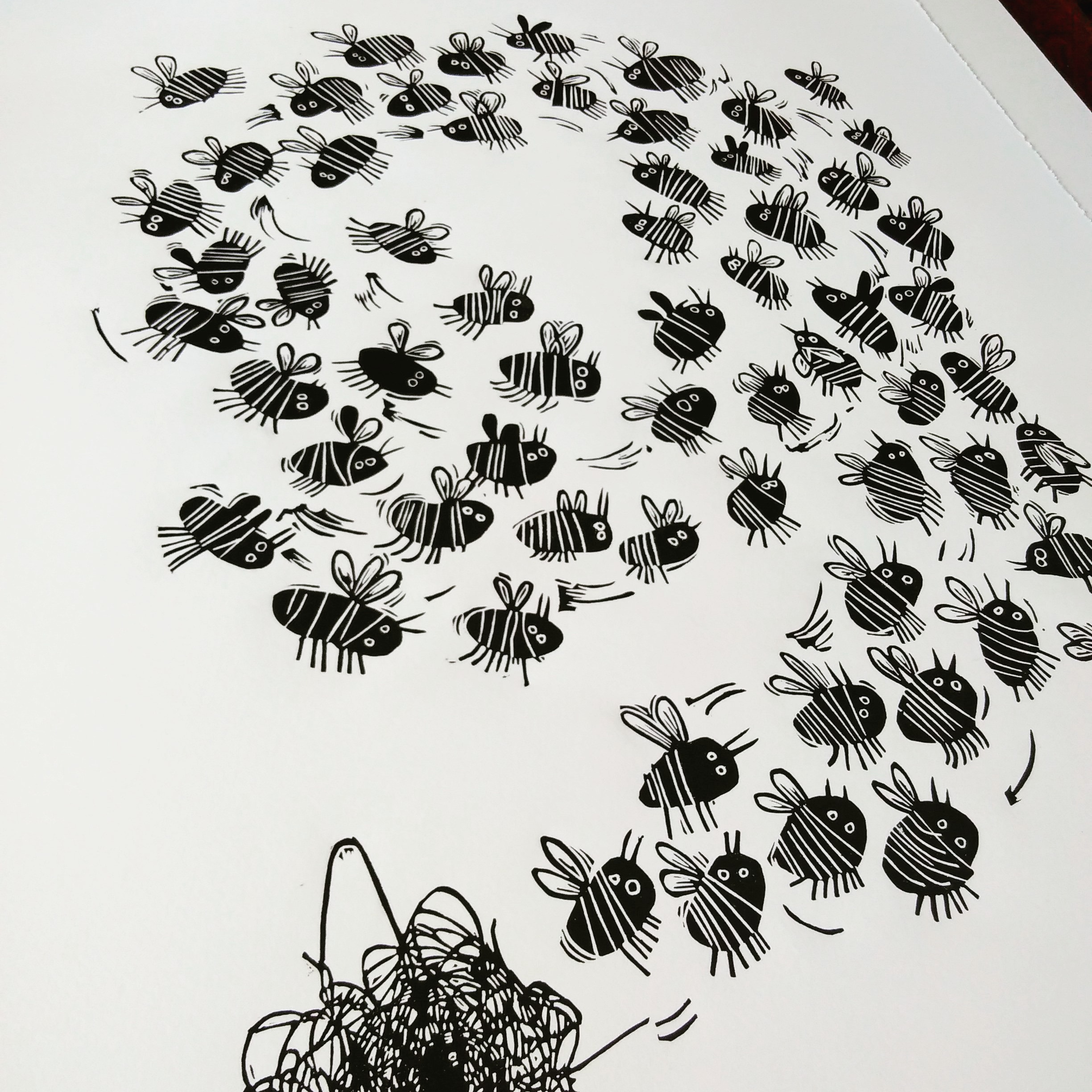 Melanie Wickham Lino Prints